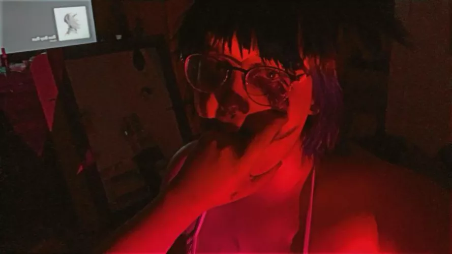 dont you wish you were gagging on my fingers instead? 🤭 by terra-tetra