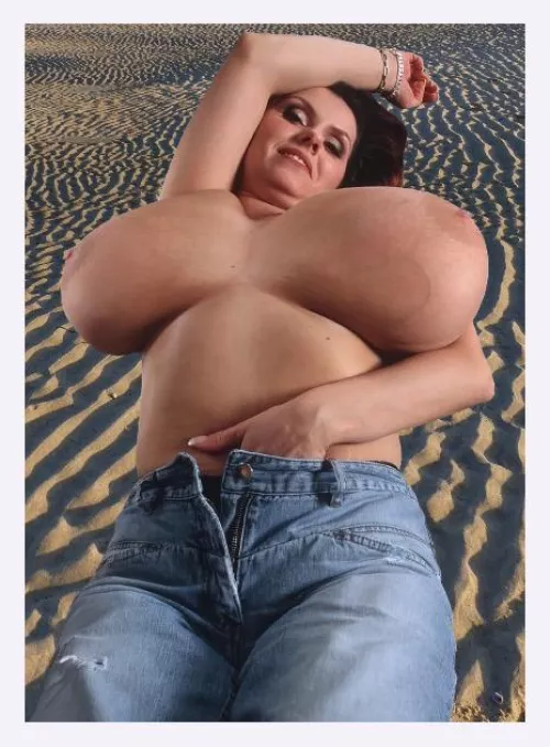 For Milena at the beach , her is one of the only ways to tan the underside of her breasts ! by Old_Camp8533