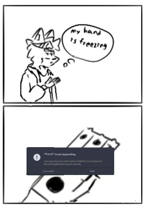 freezing posted by WunderMrow