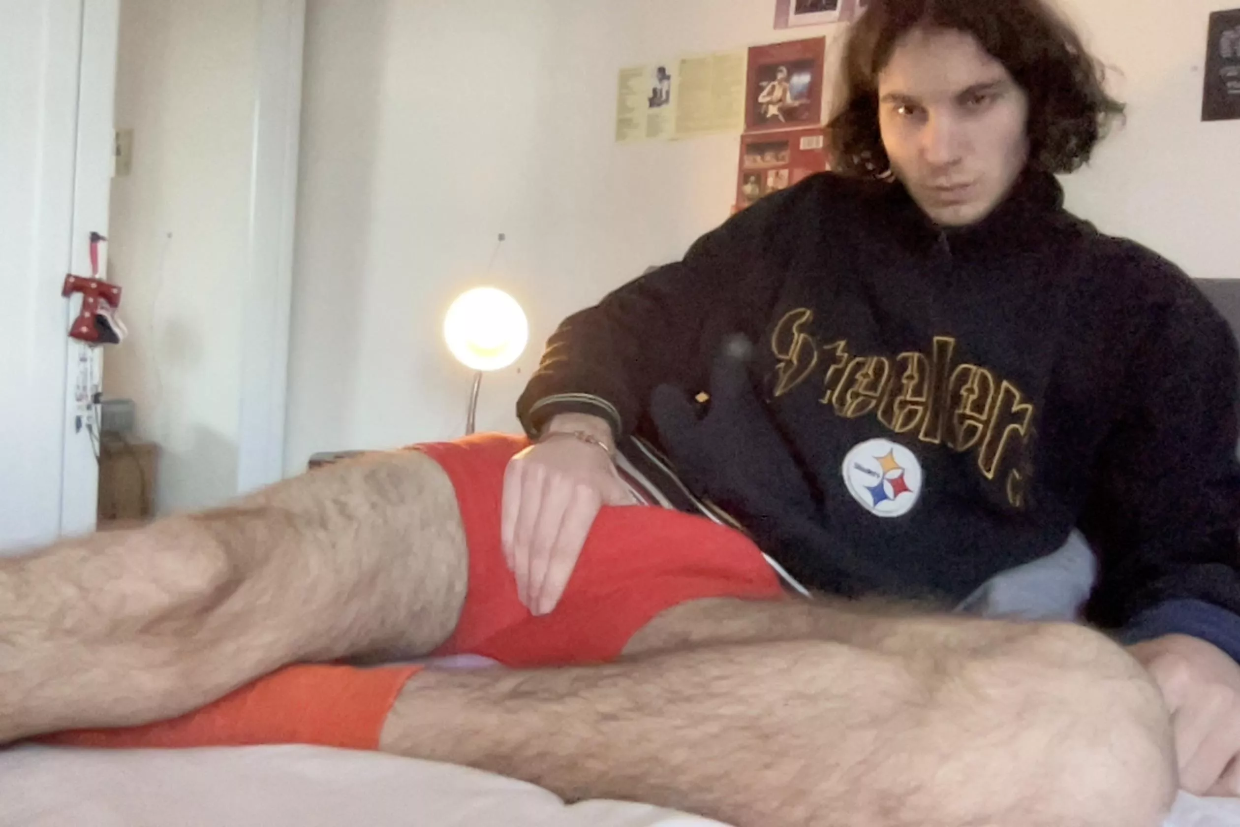 Grainy webcam dick outline ;) posted by shrimpdrivingacar