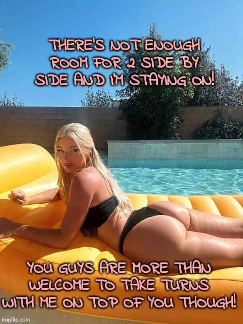 Hogging the floatie posted by maybebibbitt