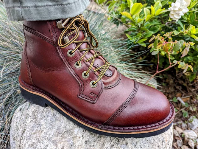 Jim Green Numzaan Boot in Walnut Veg Tan w/Frog Grip by officialsealpup