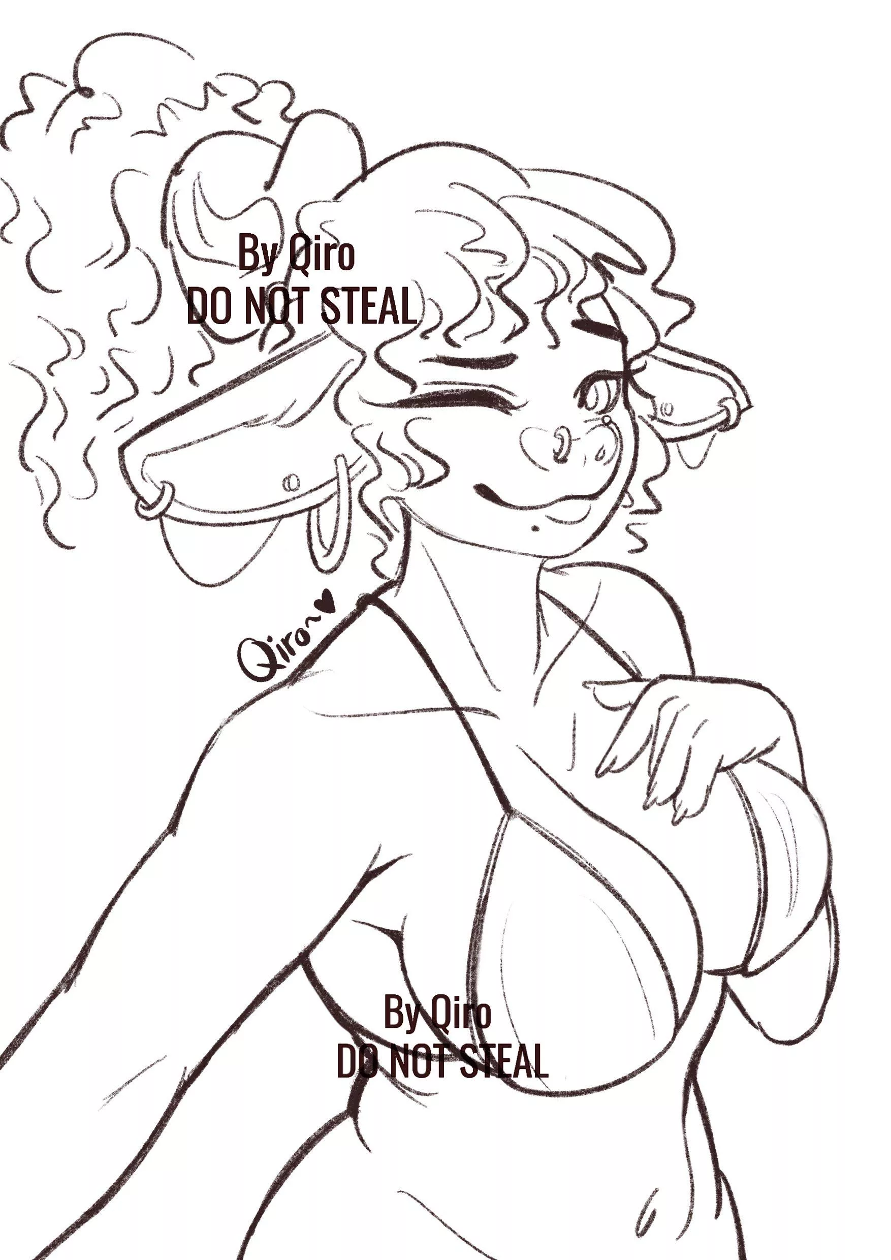 Lineart of my new oc posted by LooseInternet