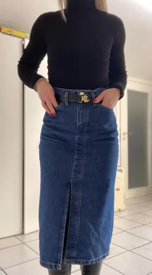 Pencil denim skirt by NatyBond_OF