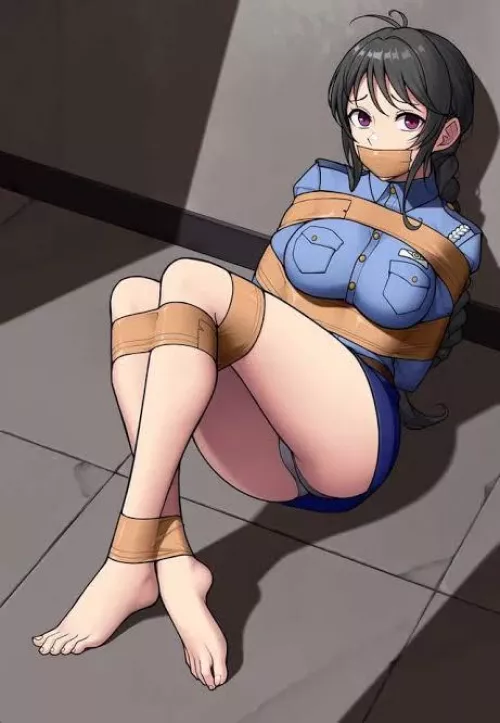 Police woman get caught will someone gonna help her by OrganizationProud441