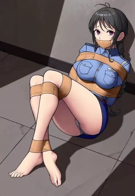 Police woman get caught will someone gonna help her posted by OrganizationProud441