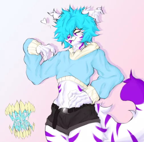 purple cat (by @kandy_kadaver on twitter) by Pastel_Pills1437