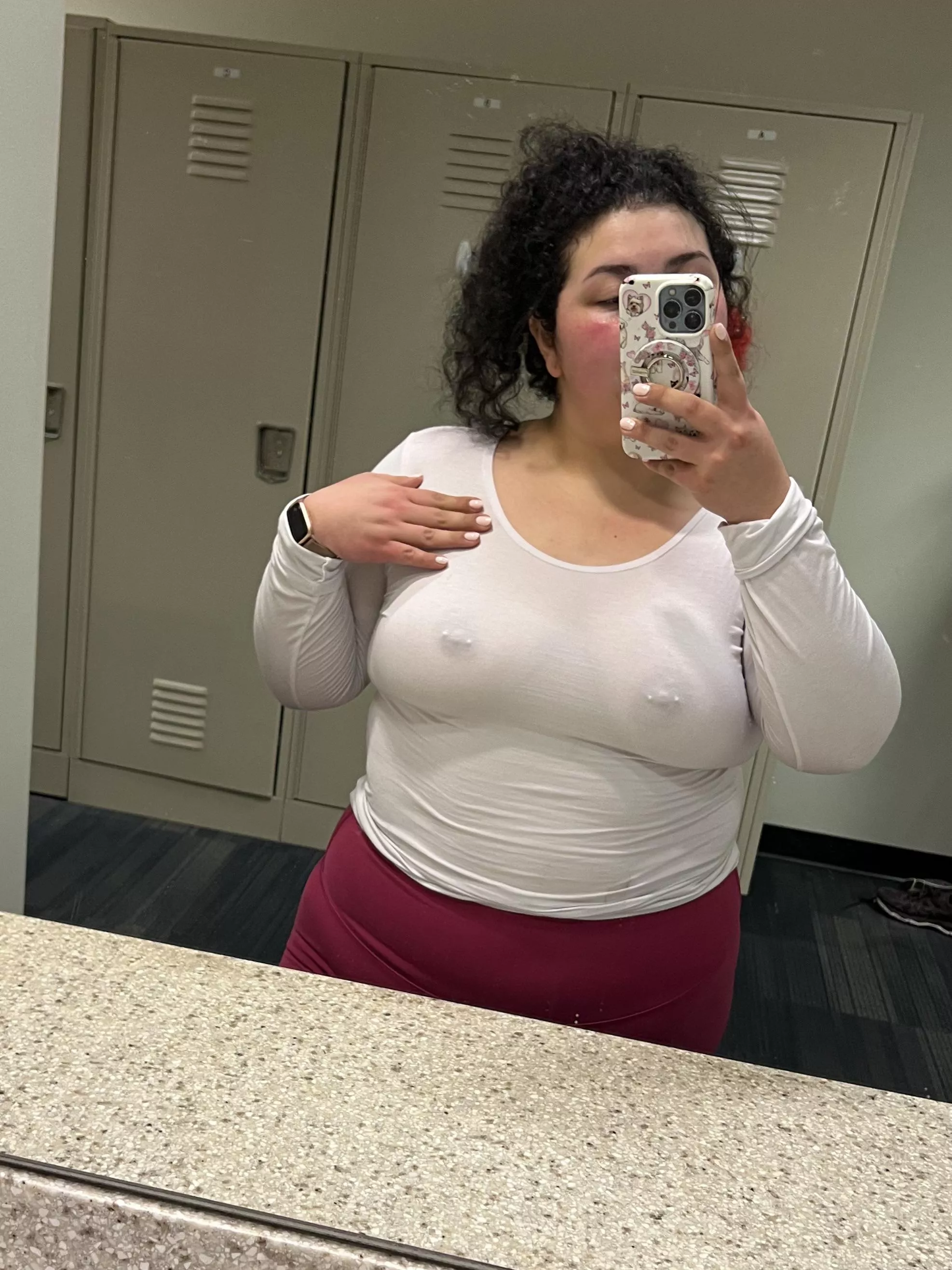 So sweaty it’s basically a wet t shirt contest at the gym 💦🍒 posted by ssjs_