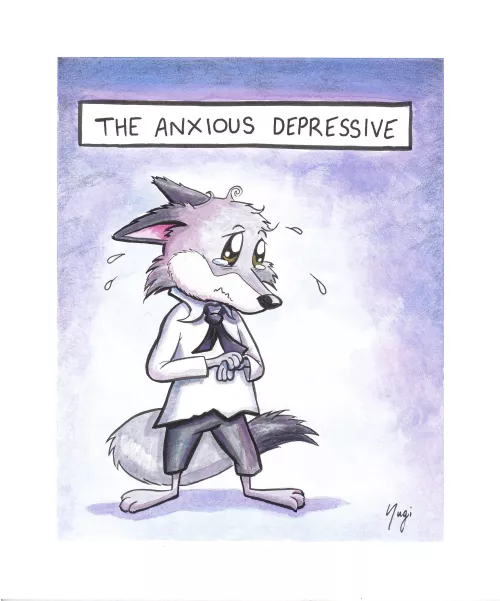 The Anxious Depressive (my art) by Adventurous_Ice5035