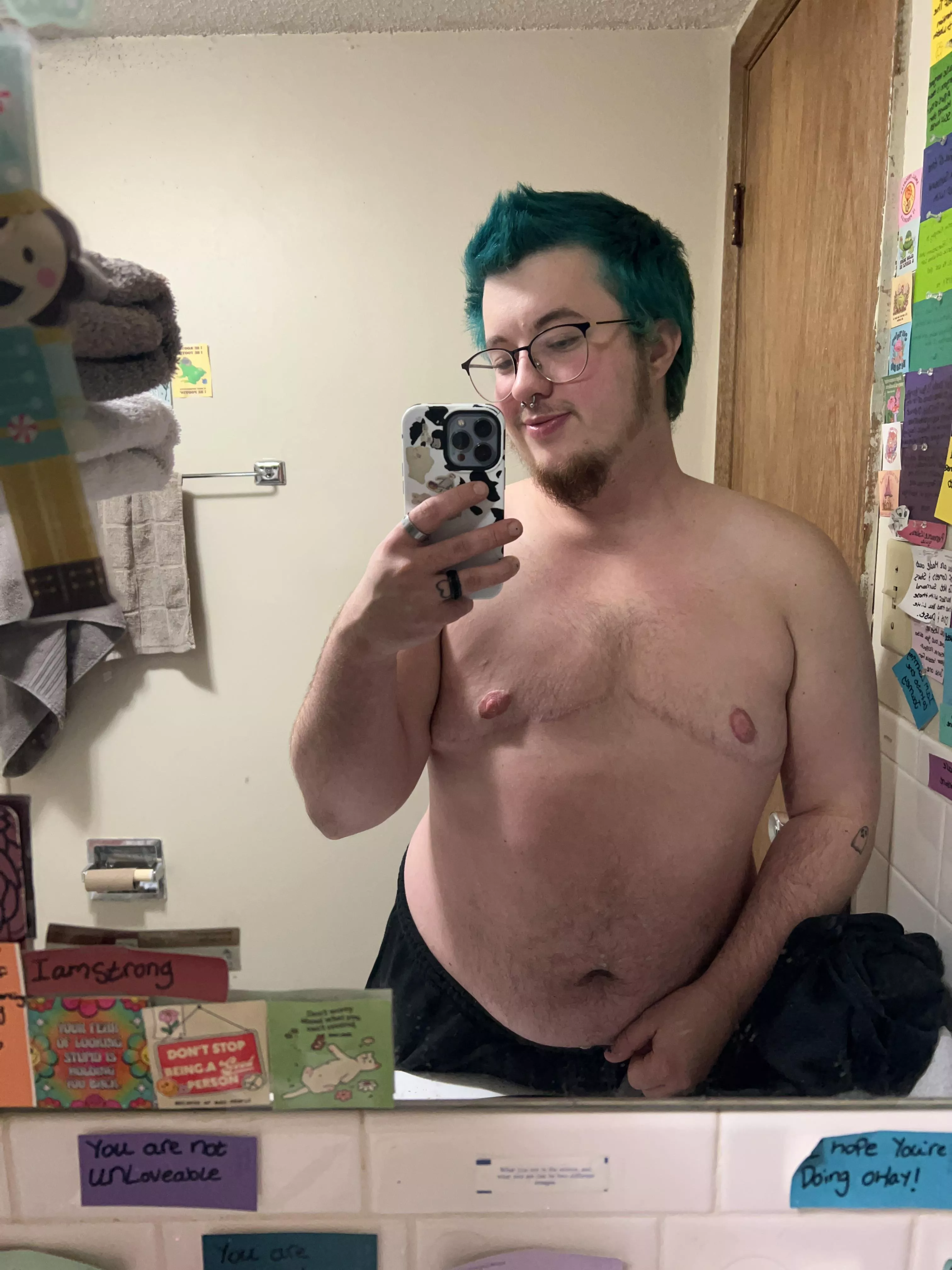 usually don’t post my face..what do u think 🙈 posted by cuntyqueer