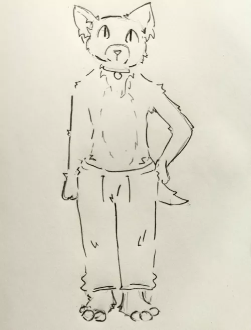 A quick doodle of my fursona, Minty! I'll draw the fursonas of the first three who comments ;3 by Bronze_Otter