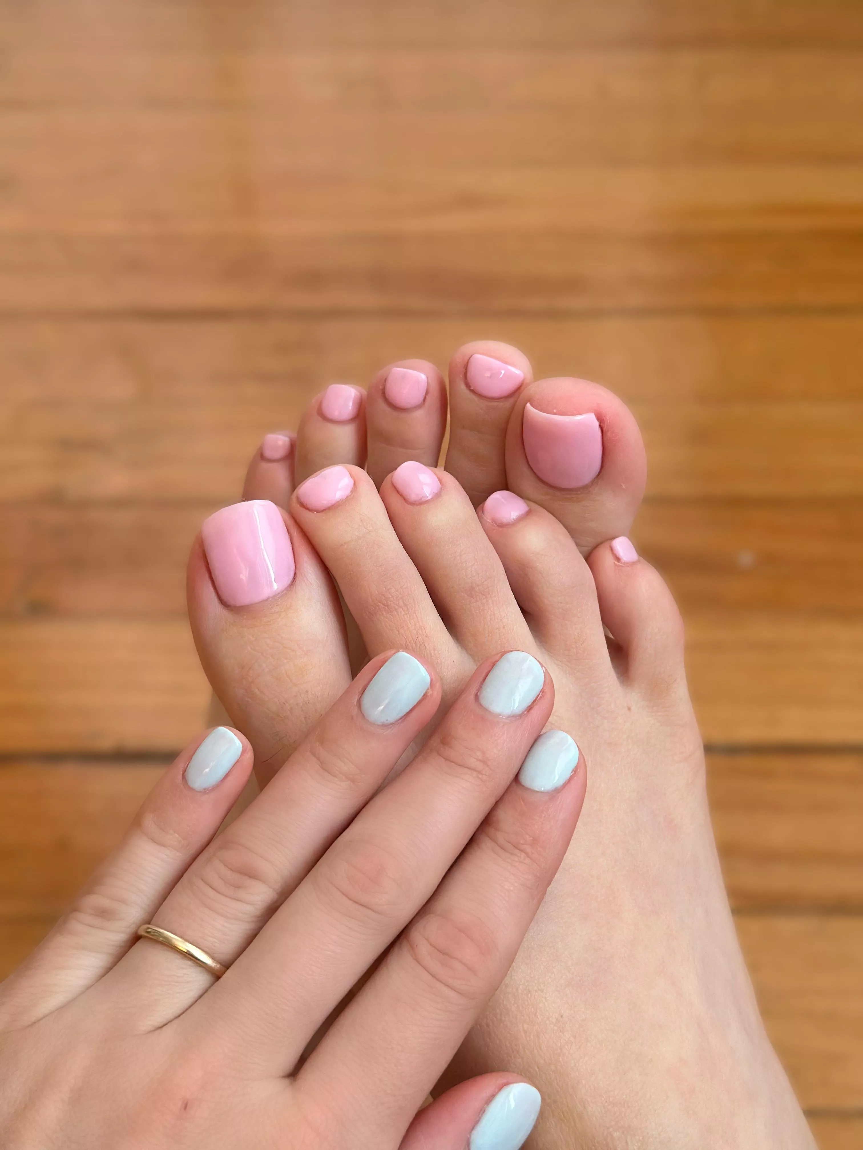 Don’t mind me, I’ll just be over here admiring my toenails…🥰 posted by janec00k08