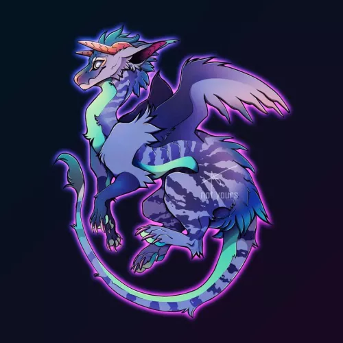 Feral dragon (art by me) by Inevitable-Price8993