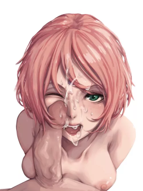 Sakura dripping with cum by Lurch1337
