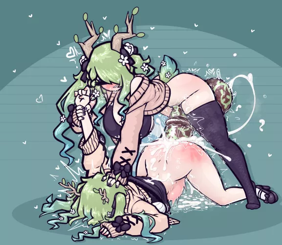 Watering her saplings~ by Eclipse-Sama