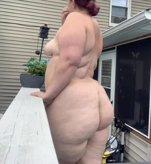 Wife enjoying her morning with some fresh air. by lonesomewolf007