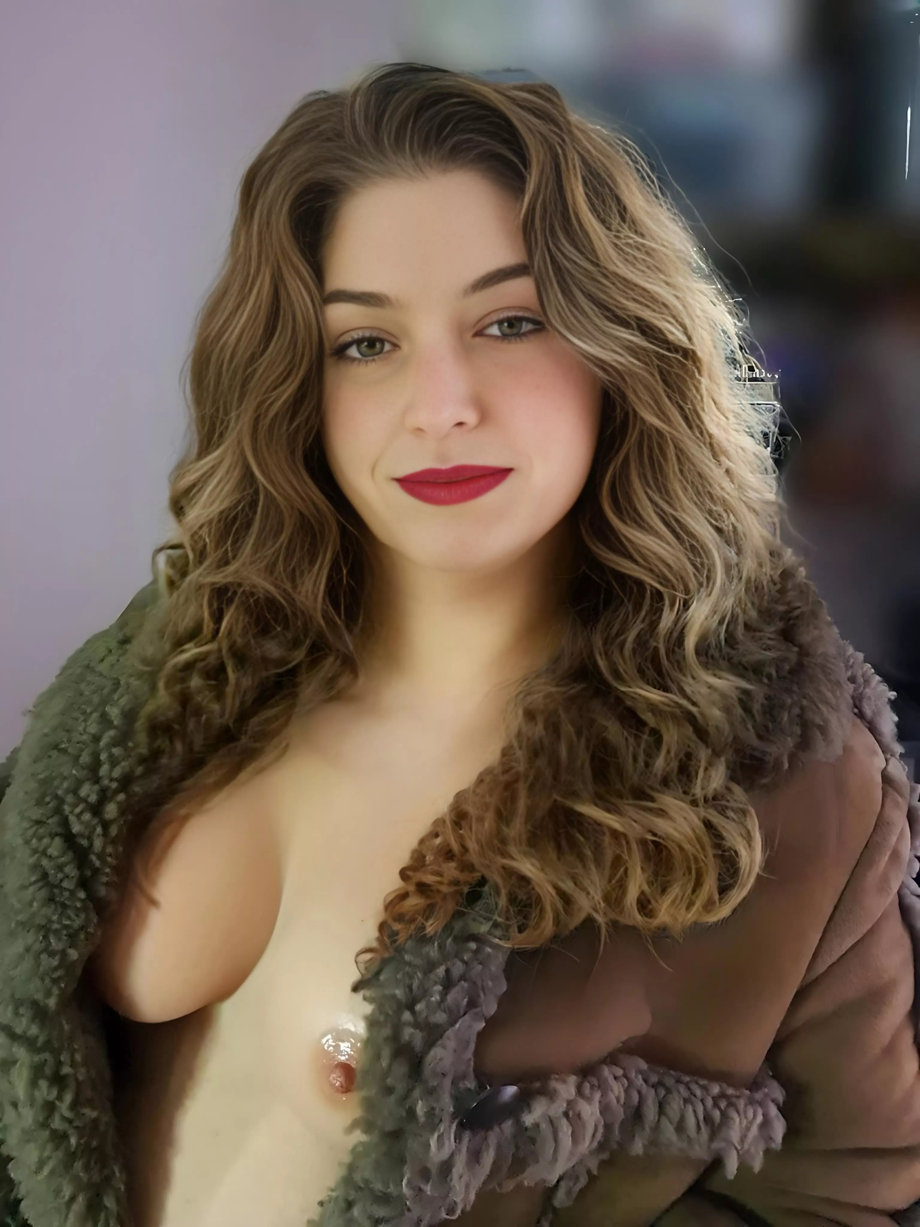 With another very cold night, I've now had to wear my sheepskin to keep my teddies warm posted by Jacqueline-Dax