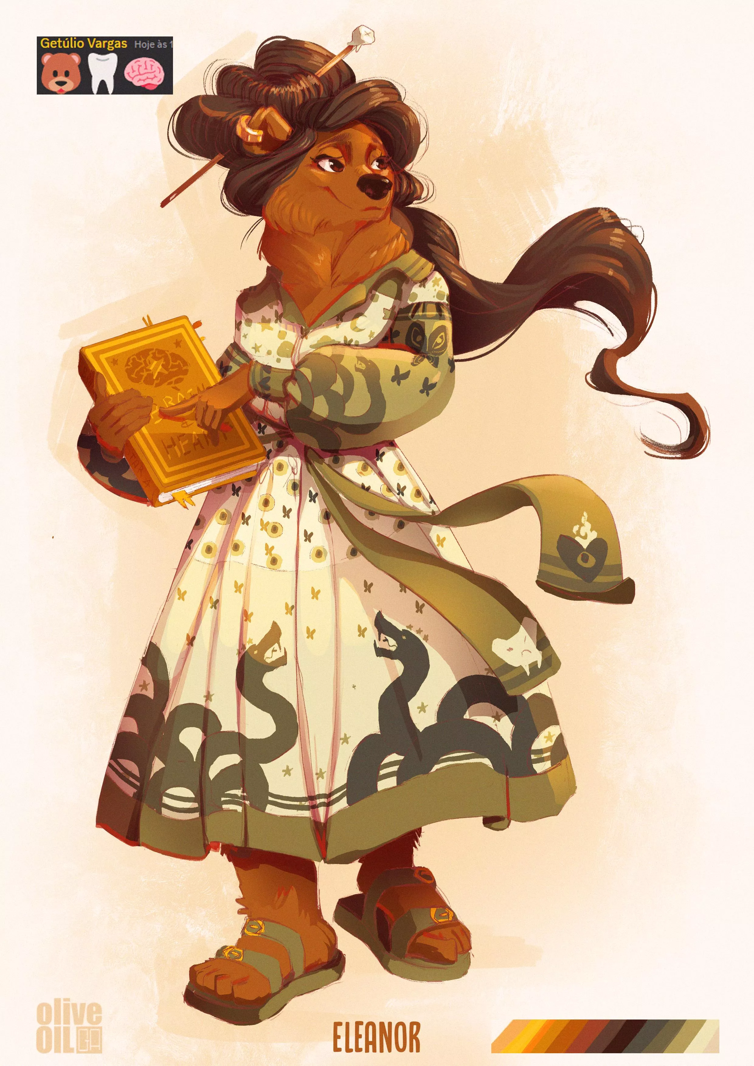 After crying in r/FurryArtSchool I'm proud how my design is growing up (art by me) posted by oliveoil08ga