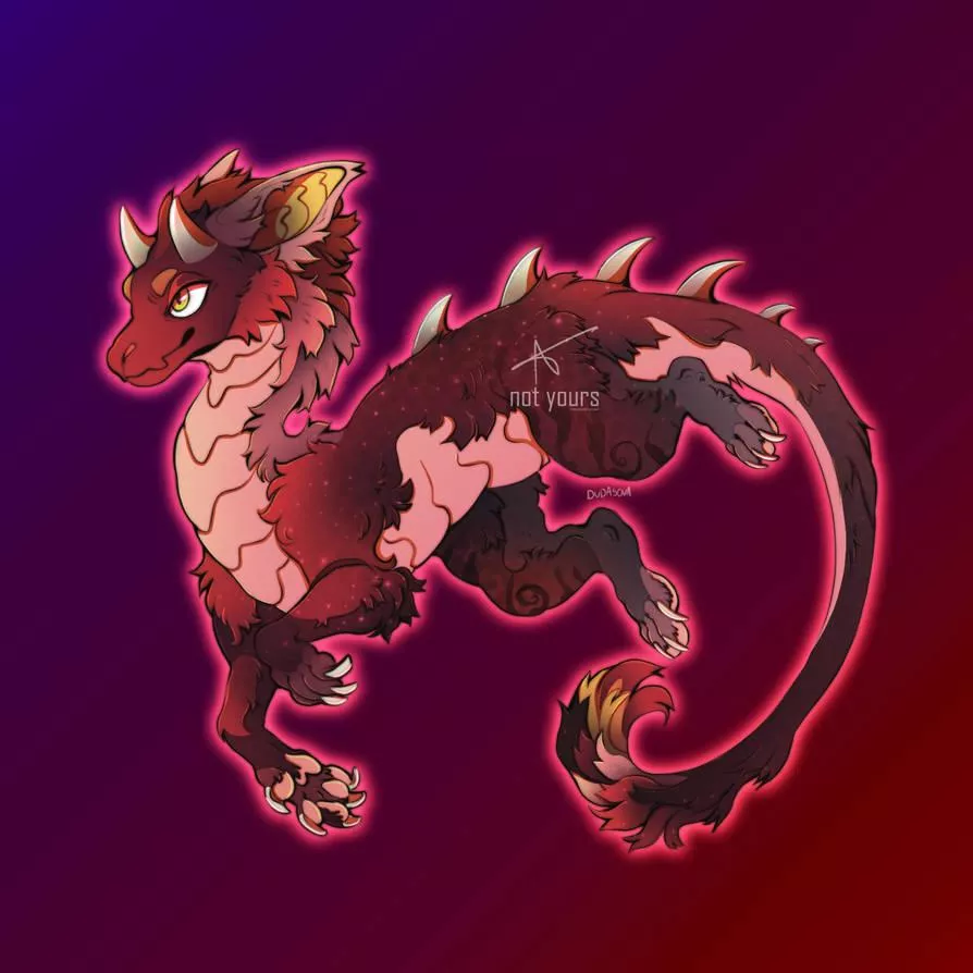 Another feral dragon - art by me posted by Inevitable-Price8993