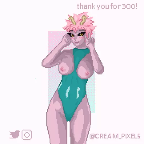 Another milestone! Thank you for 300 in twitter/X! by CreamPixels