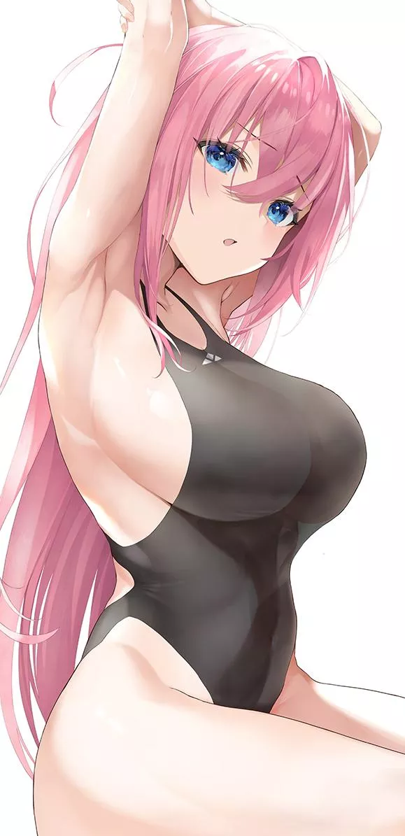 Bocchi Stretching In Her Competition Swimsuit (Bocchi The Rock) posted by Csxc