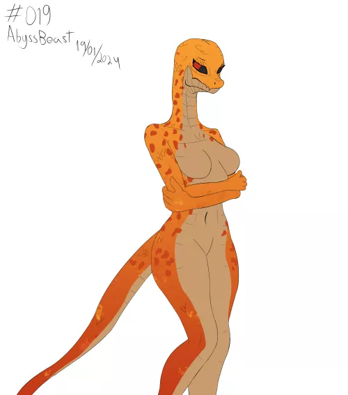 (by me) Day 19. Snake girly. :3 by AltScaleyAccount