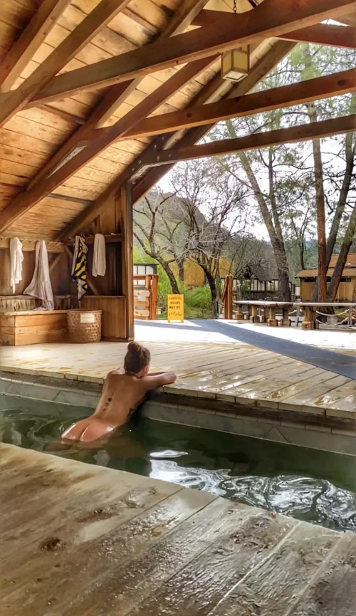 Epic hot springs in Northern Cali. Chasing the hot springs until it gets warm again. by kiki_azure
