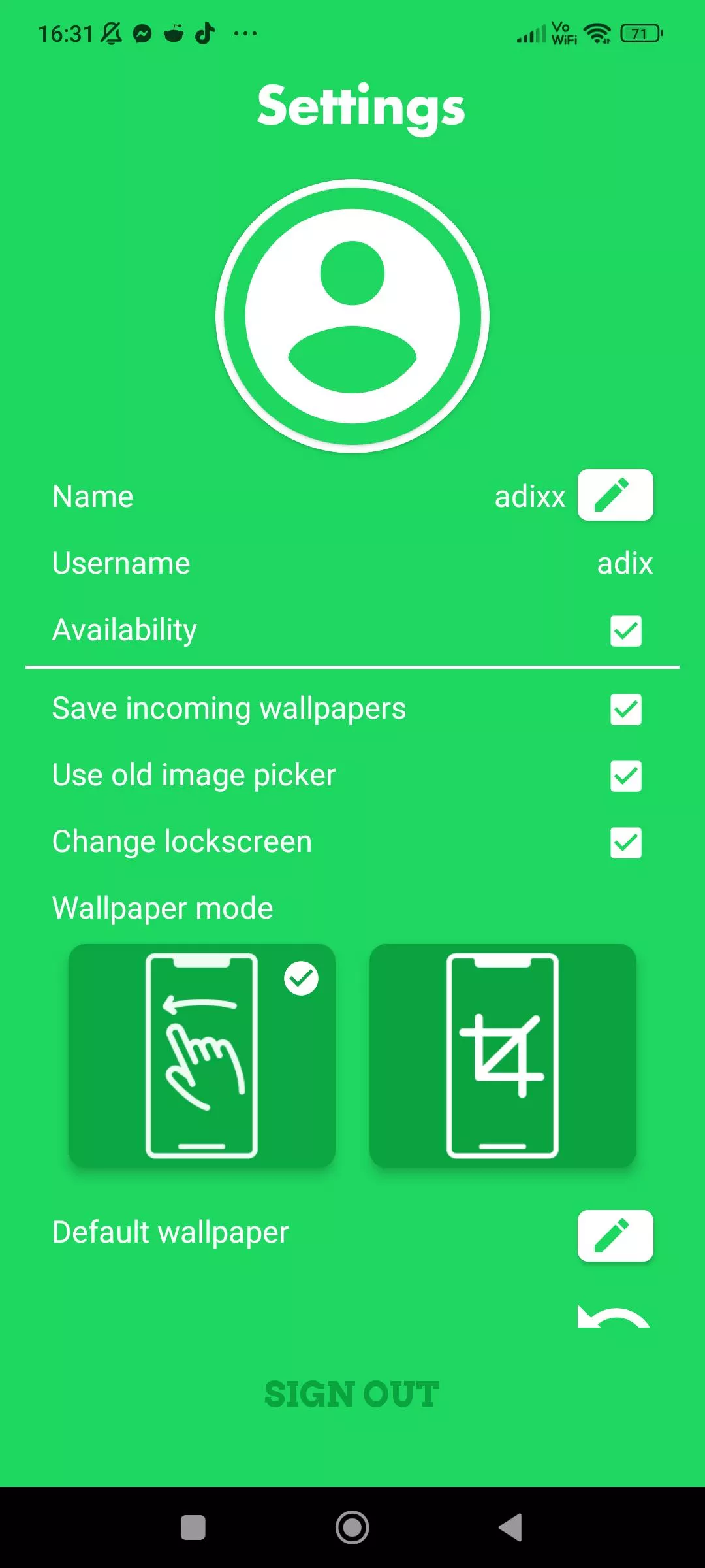 I will give up control of my main wallpaper through the Wall claimer app. Nickname: adixx posted by adrian5434