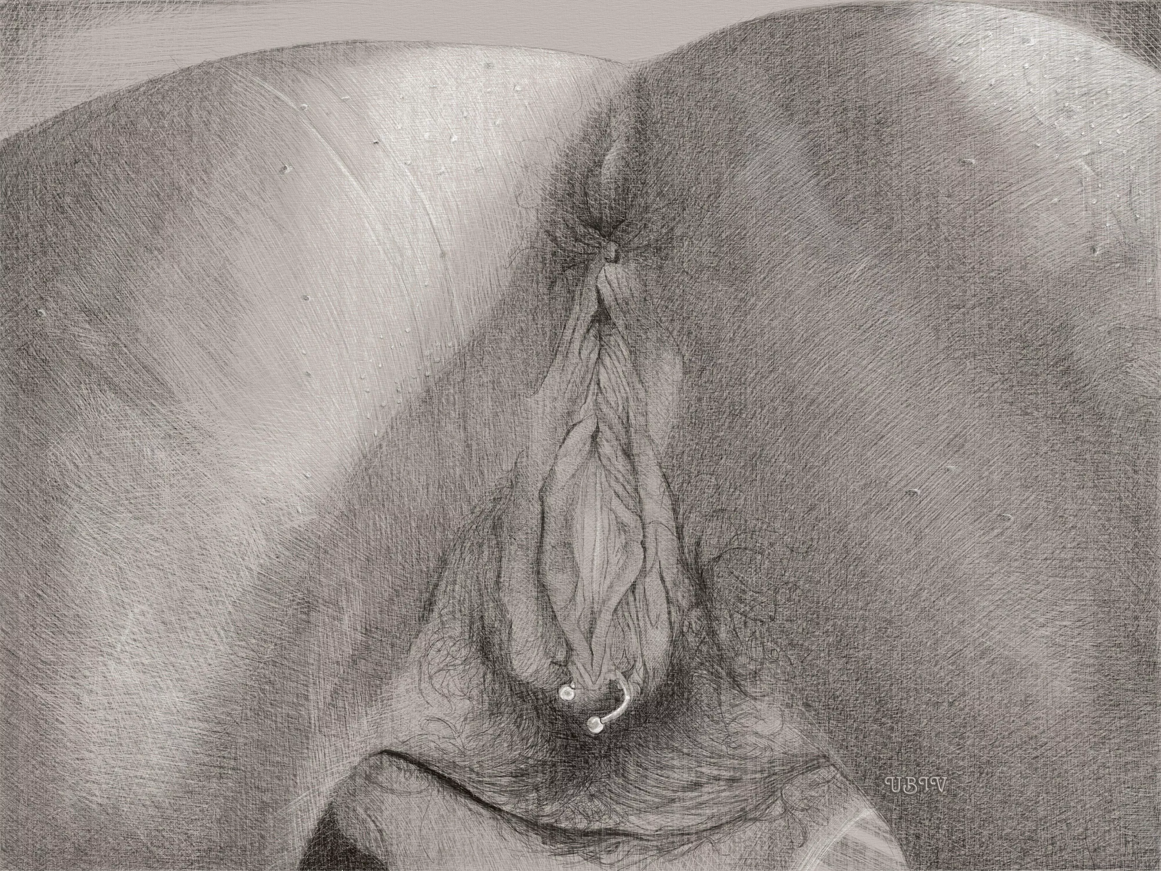 Suffering for Art, Drawing of a friend by Me. posted by BangaAnan