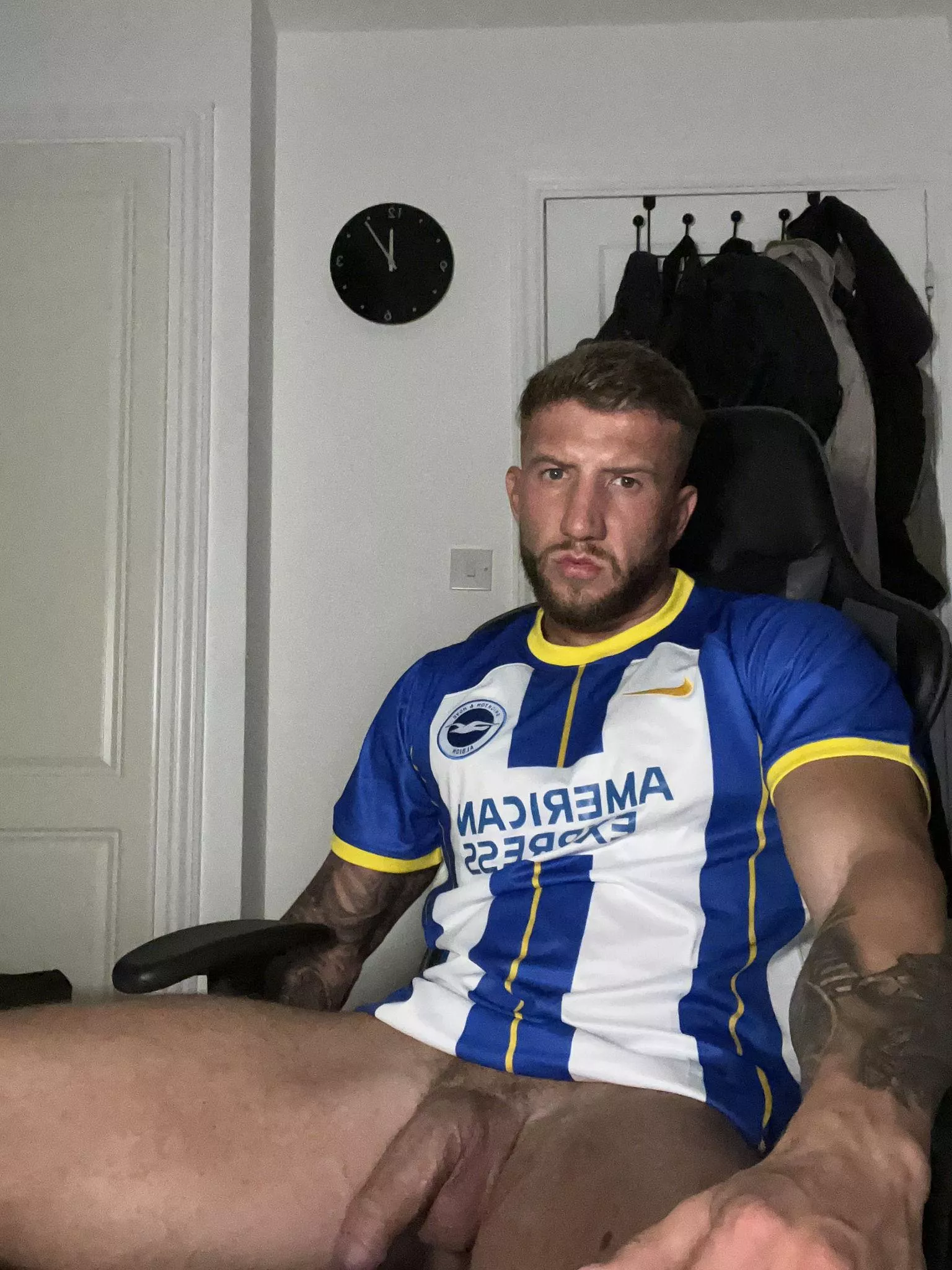 Would you take my clothes off and sit on my erect cock? posted by onlybigj