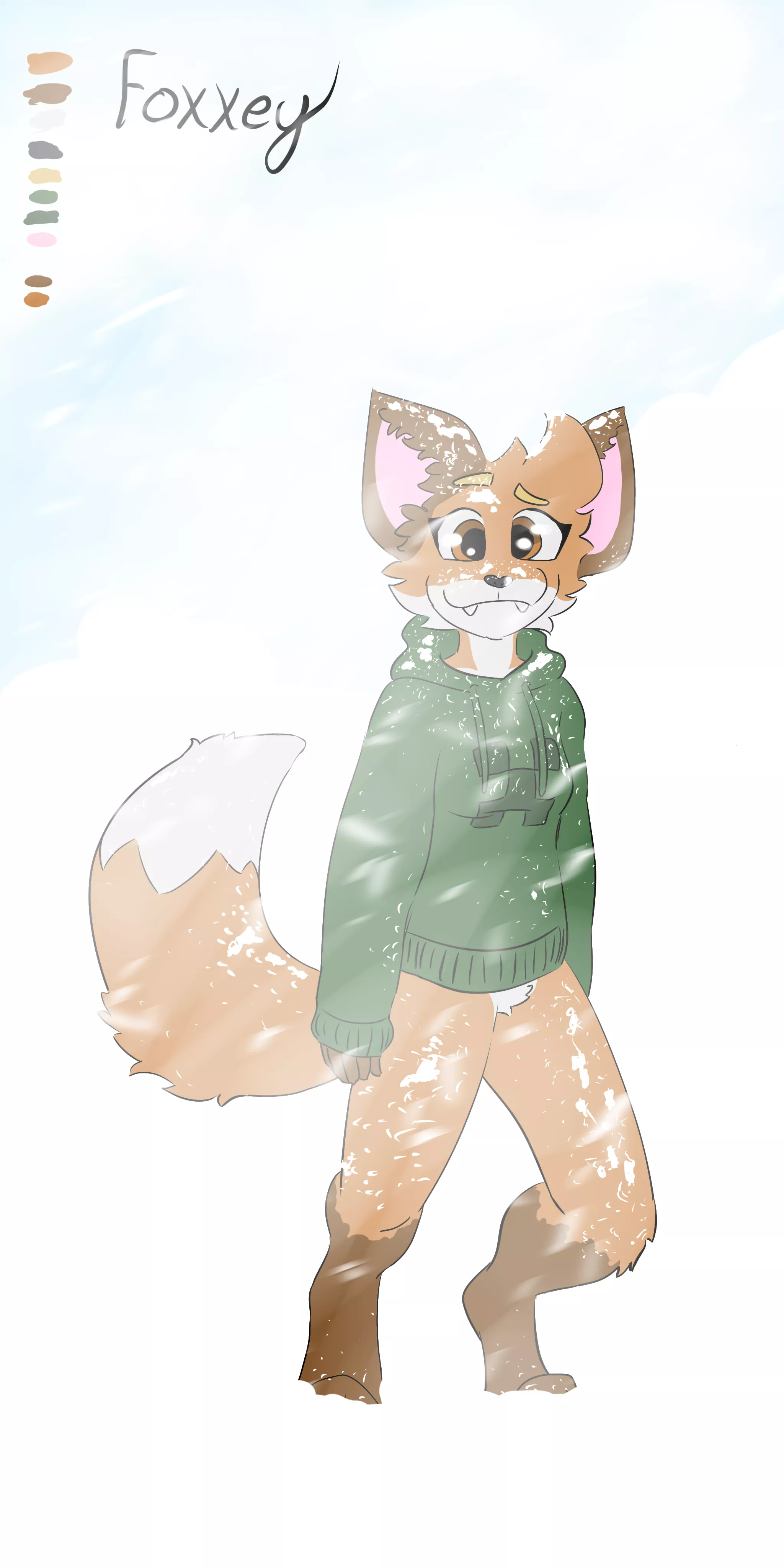 Yay foxxo in snow (practicing snow) posted by f0xxey