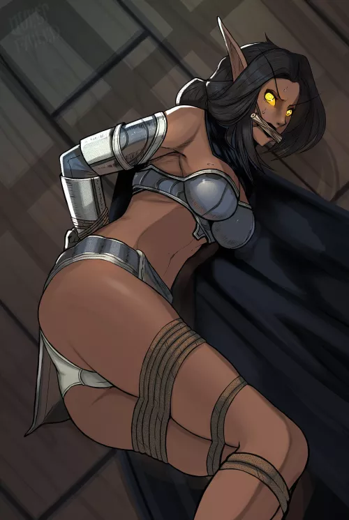 blood elf in a bind! by SubmissiveKitten-