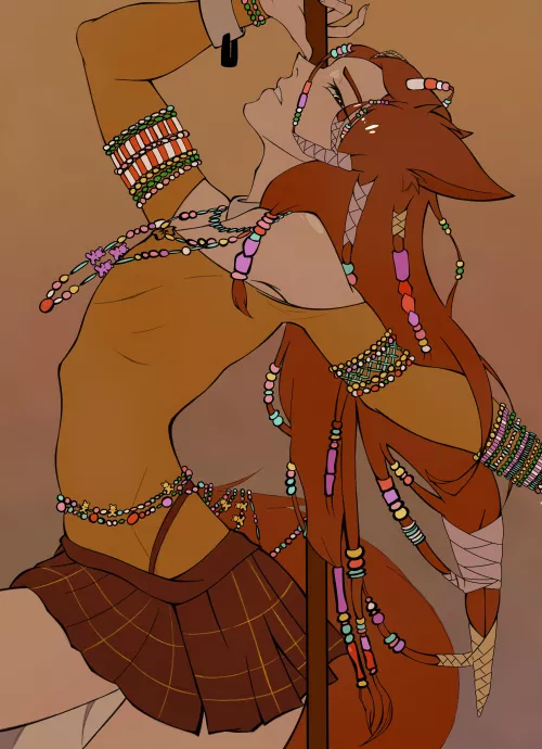 Dancing in raver kandi (art and character by me - AkKik) by AkKik-Maujaq
