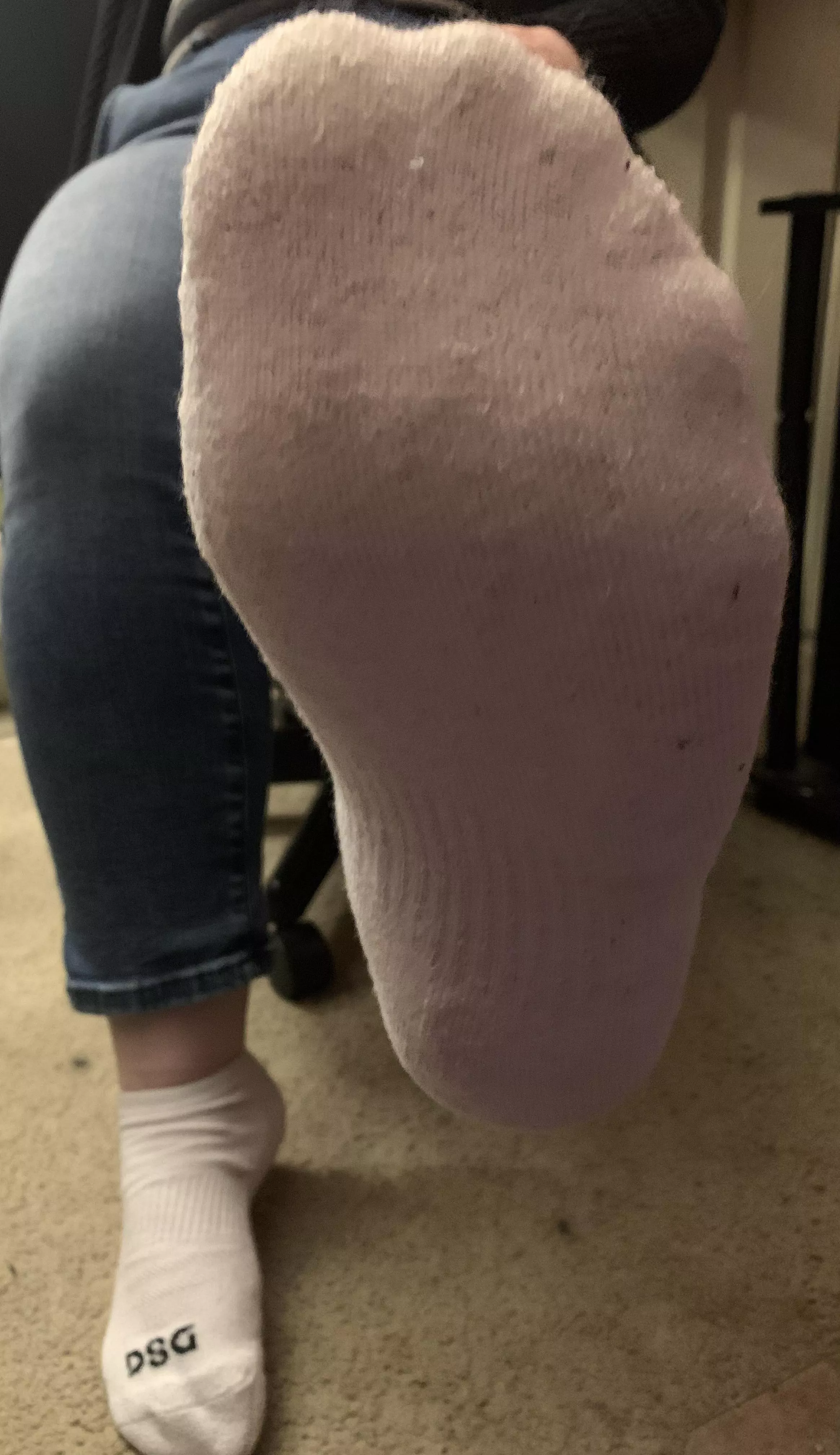 Day 1, had some old boots on all day 🥵🧦 posted by PaleJuicyQueen