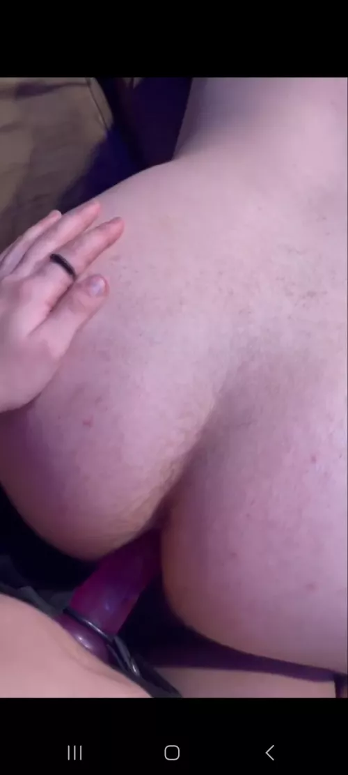 Day 15 in chastity full cum denial. Gf decided to peg me for first time by Xboxkid2004