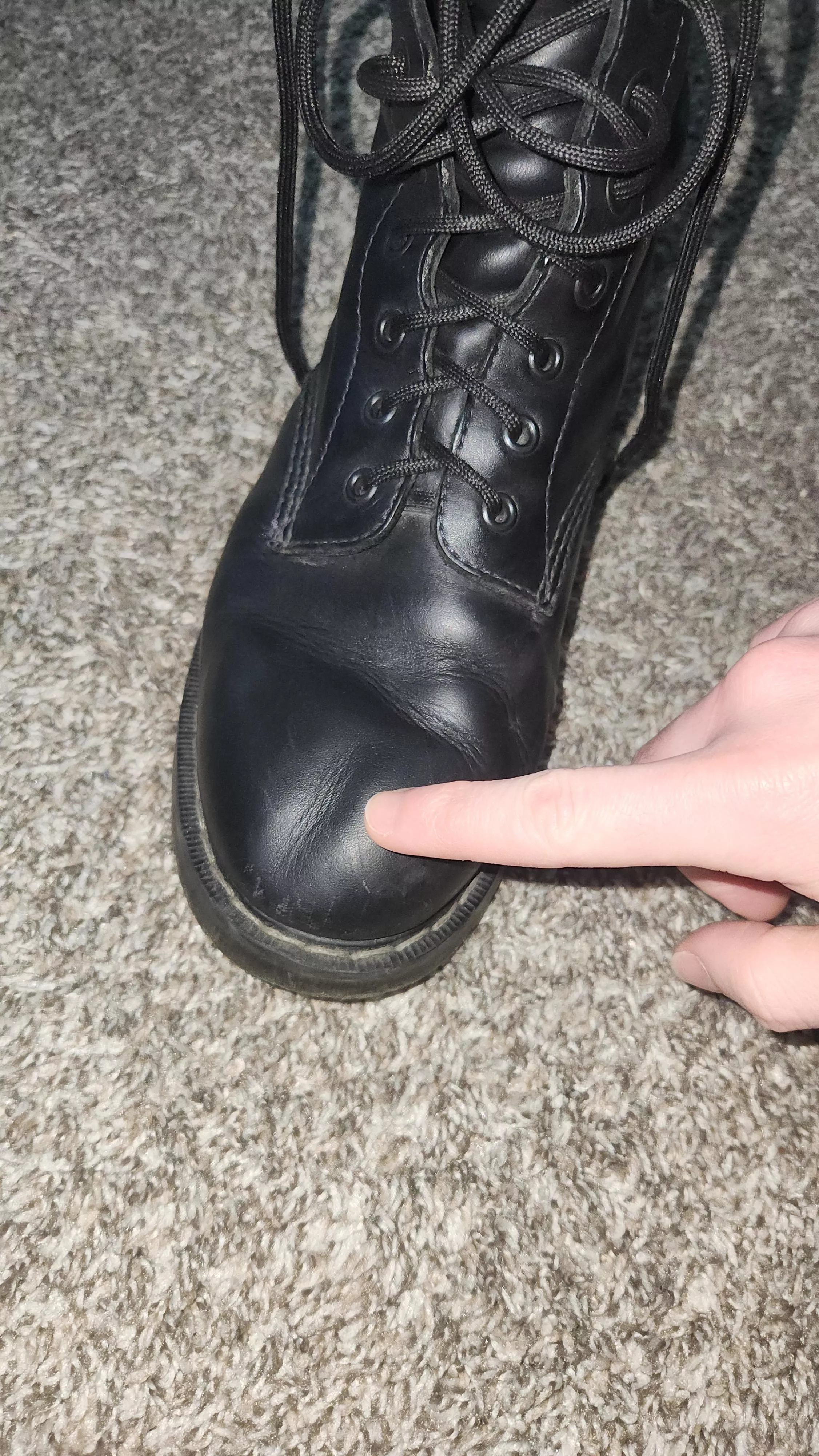 How do I fix this dent in my boot posted by SuckAllMyCocks2