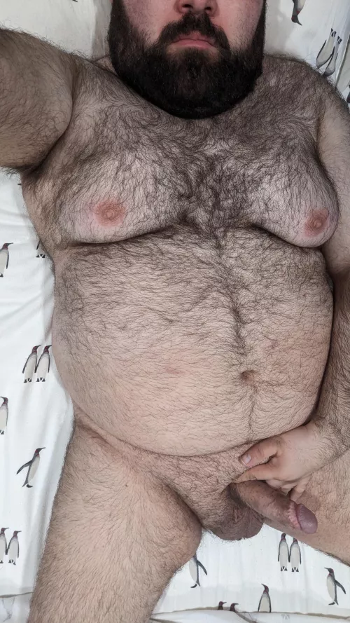 Human bed warmer ready to keep you warm all night long. by NakedMrGamer