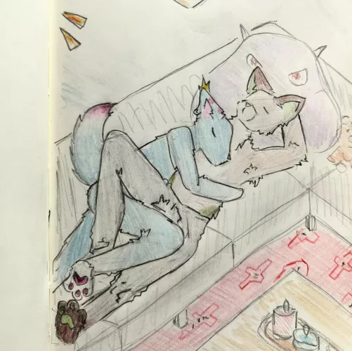 I drew me and my partner's fursonas, Boomy and Minty <3 im practicing, so i'll draw the fursonas of the first three who comments :3 by Bronze_Otter