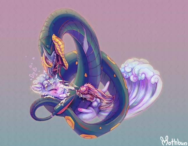 nice and warm [m/m] [Seviper][Alolan Vulpix] (Mothbun) by Mothbun69