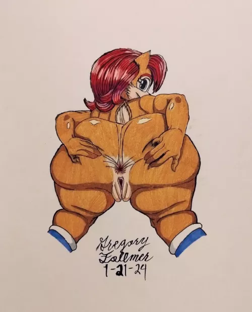 Princess Sally Acorn Sonic porn artwork - title : Sexy Princess Sally Acorn - artist : Greg 