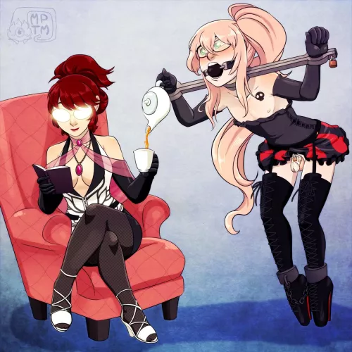 Service with a smile (or a ball gag if no smile is available) by LemonSkittle