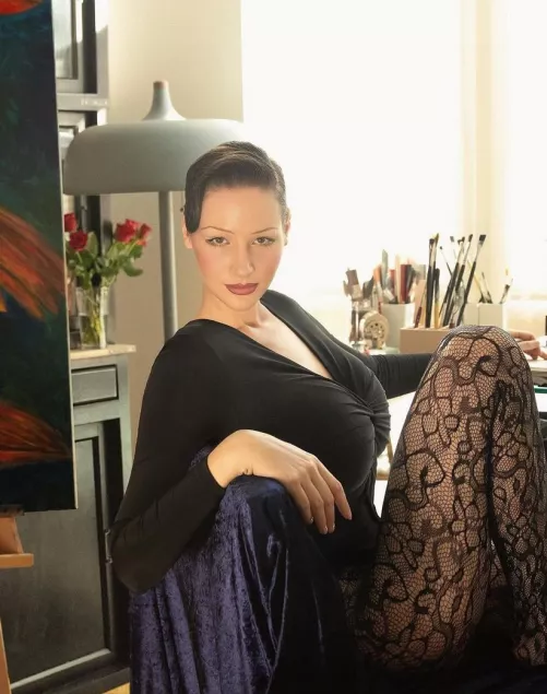 Artist in fishnets by Desecr8or