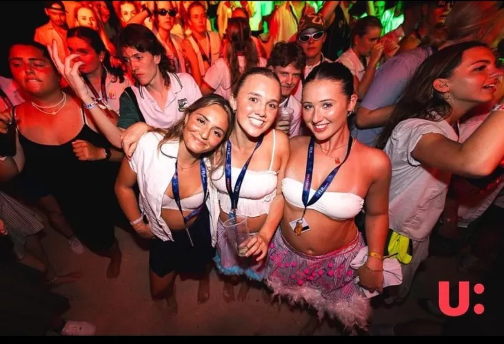 Best friends at a nightclub. by Right-Chart8313