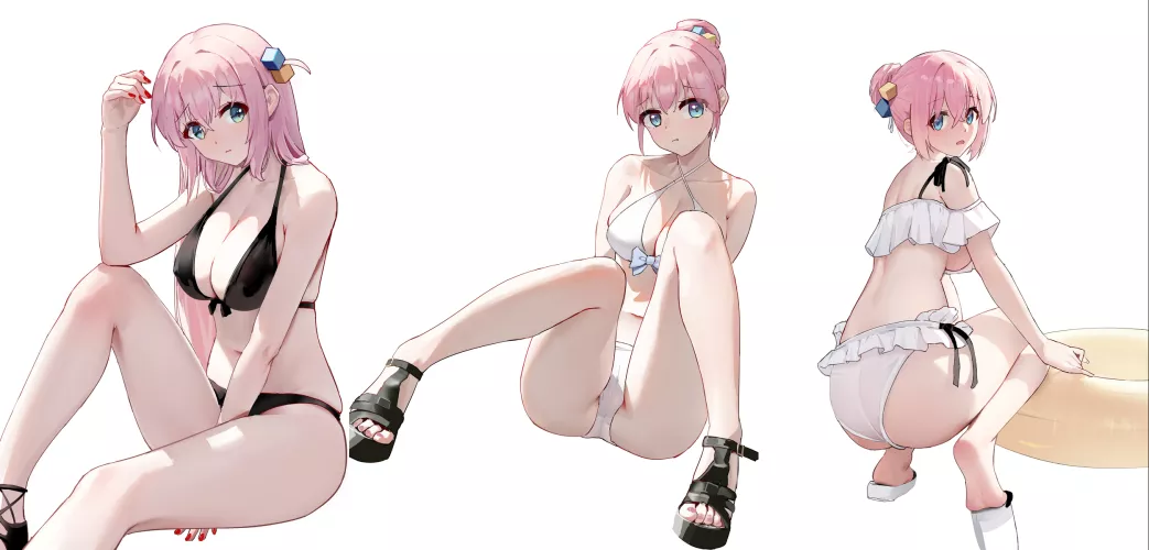 Bocchi the Swimsuit by cloudyfigma