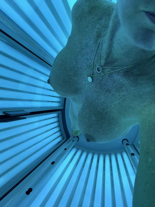 Boobs in blue getting some vitamin D by NawtyHellcat