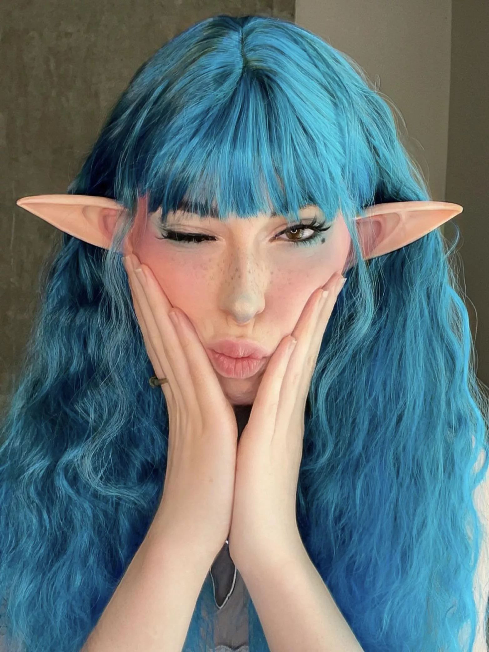 Does blue hair suit me?🥺💙 posted by ThetransfairySFW