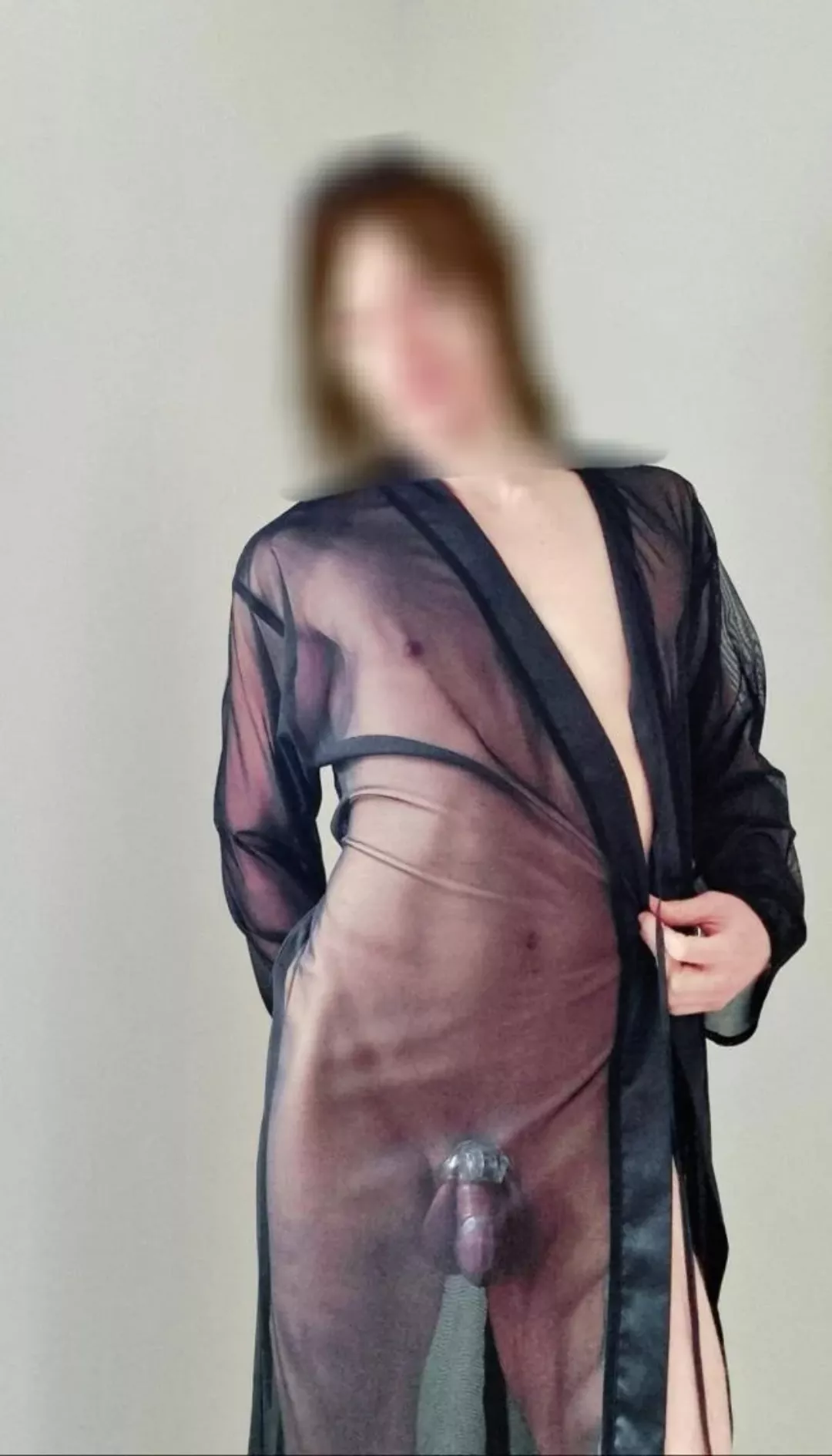 Dom said the cage wasn't too obvious through this gown :) posted by subboifyf