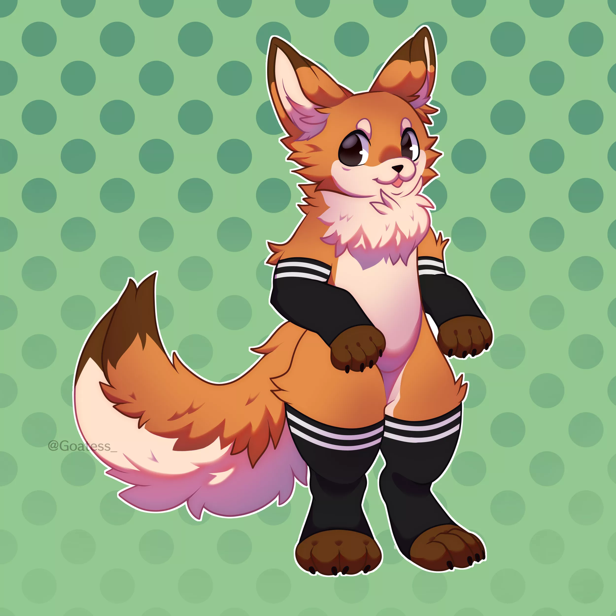 fox fox fox (Art by me, @Goatess_ ) for Finch posted by GoatessOnFA
