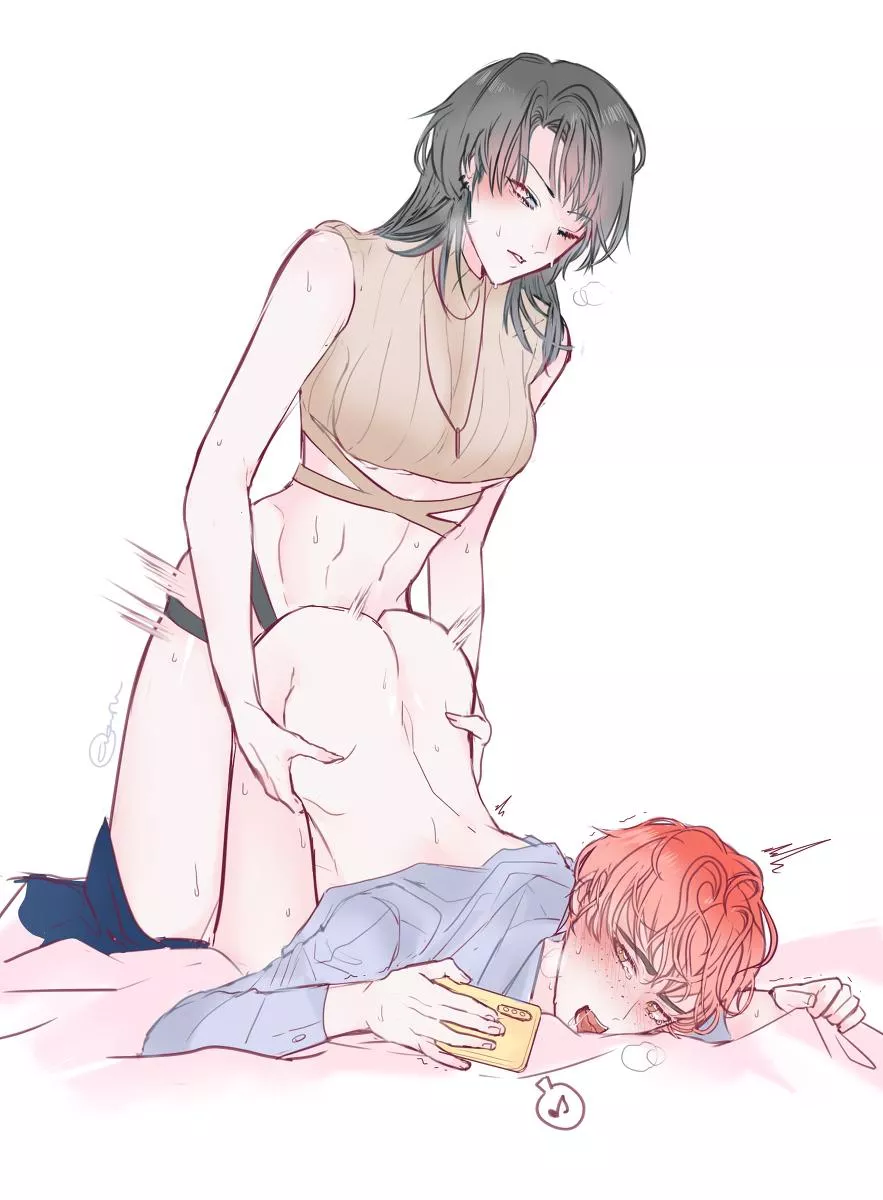 Getting rough with her boy toy posted by SoManyCookies