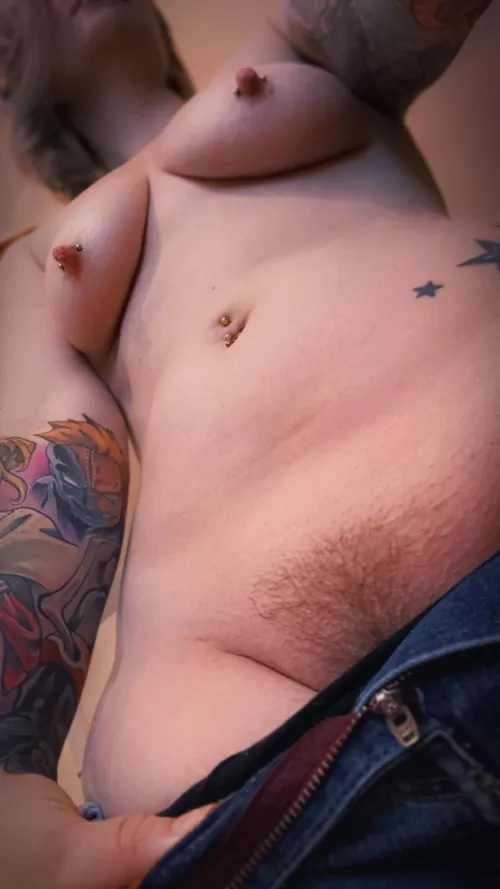 I got my nipples pierced last night. I think they look nice with my trimmed bush 🤭 by HimiikoTogaa